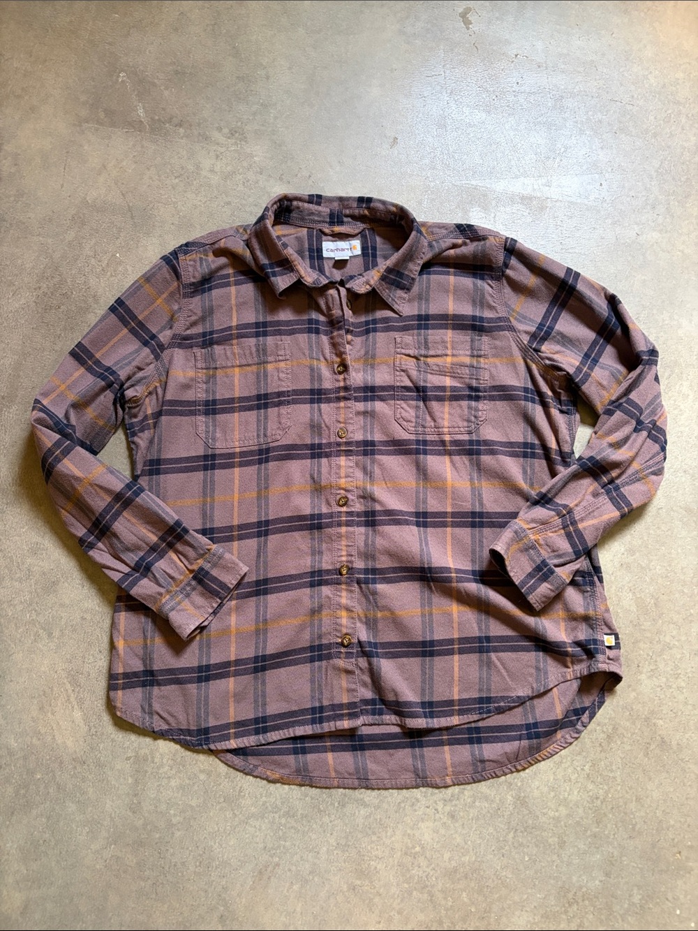 Carhartt Women’s Button Up Long Sleeve Plaid Pattern Size XXL